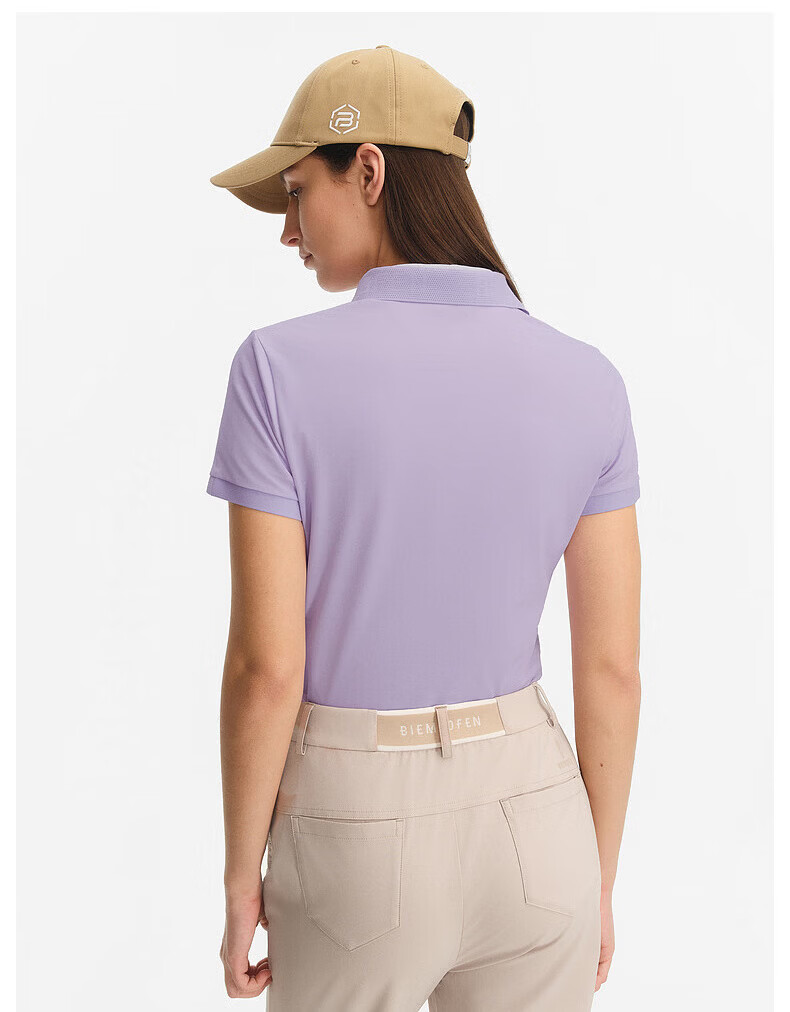Biyinlefen Golf Women's 2026 Spring New Small Collar T-Shirt Sports Casual Stretch Comfortable Skin-Friendly Breathable Versatile Short Sleeve Polo Shirt 15